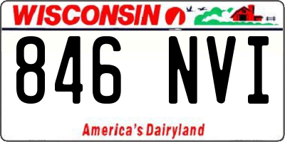 WI license plate 846NVI