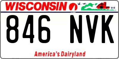 WI license plate 846NVK
