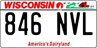 WI license plate 846NVL