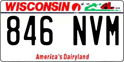 WI license plate 846NVM