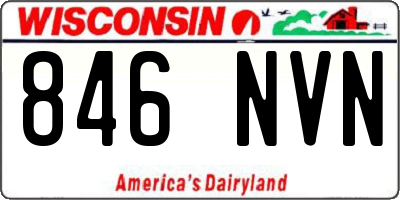 WI license plate 846NVN