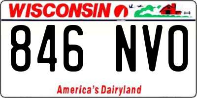 WI license plate 846NVO