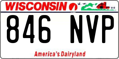 WI license plate 846NVP