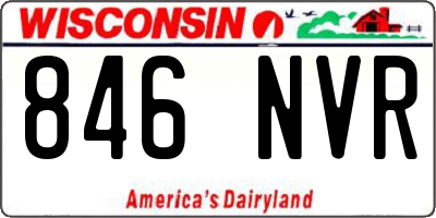 WI license plate 846NVR