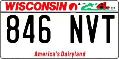 WI license plate 846NVT