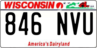 WI license plate 846NVU