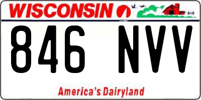 WI license plate 846NVV