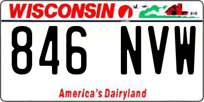WI license plate 846NVW