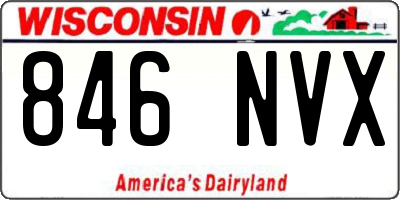 WI license plate 846NVX