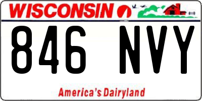 WI license plate 846NVY