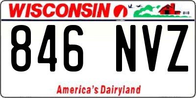 WI license plate 846NVZ