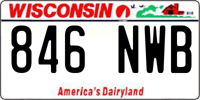 WI license plate 846NWB
