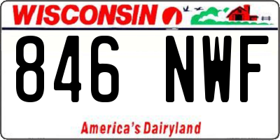 WI license plate 846NWF