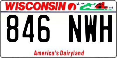 WI license plate 846NWH