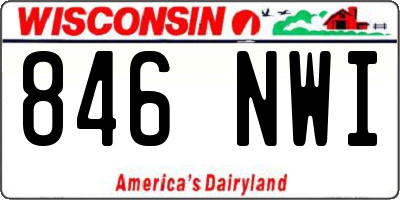 WI license plate 846NWI