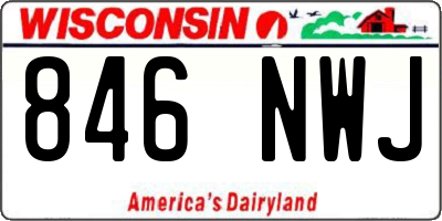 WI license plate 846NWJ