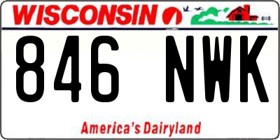 WI license plate 846NWK