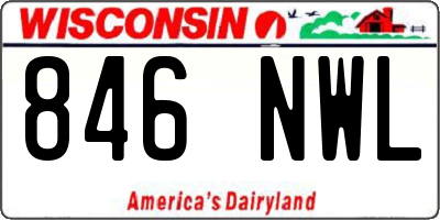 WI license plate 846NWL