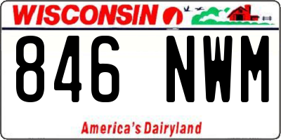 WI license plate 846NWM