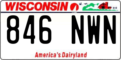 WI license plate 846NWN