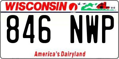 WI license plate 846NWP