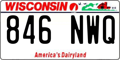 WI license plate 846NWQ