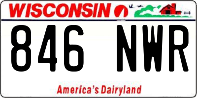 WI license plate 846NWR