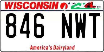WI license plate 846NWT