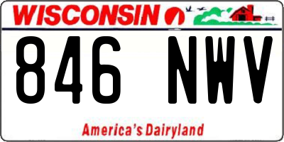 WI license plate 846NWV