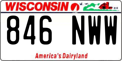 WI license plate 846NWW