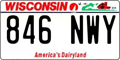 WI license plate 846NWY