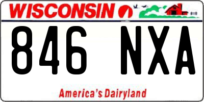 WI license plate 846NXA