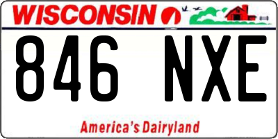 WI license plate 846NXE