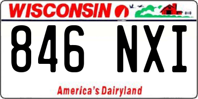 WI license plate 846NXI
