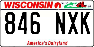 WI license plate 846NXK