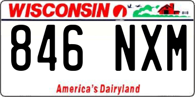 WI license plate 846NXM