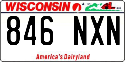 WI license plate 846NXN