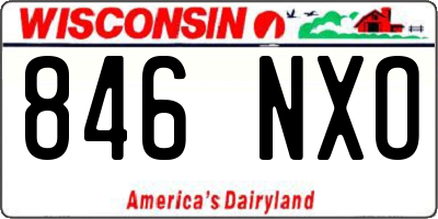 WI license plate 846NXO