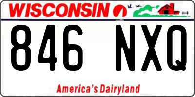 WI license plate 846NXQ