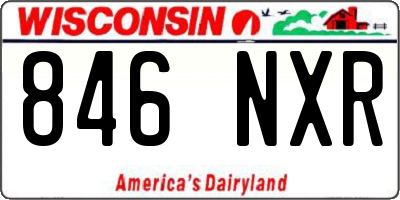 WI license plate 846NXR