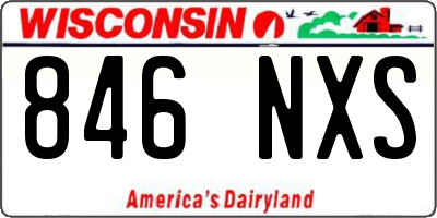 WI license plate 846NXS
