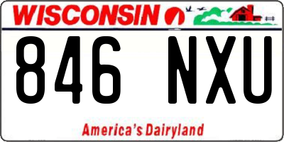 WI license plate 846NXU