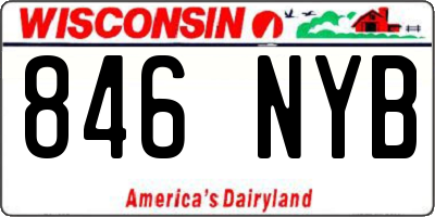 WI license plate 846NYB