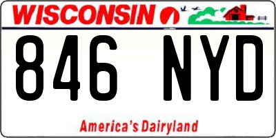 WI license plate 846NYD