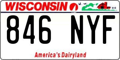 WI license plate 846NYF