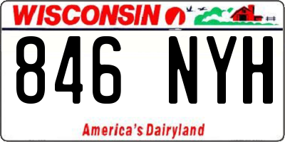 WI license plate 846NYH