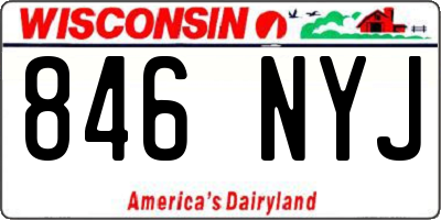 WI license plate 846NYJ