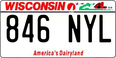 WI license plate 846NYL