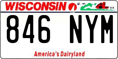 WI license plate 846NYM