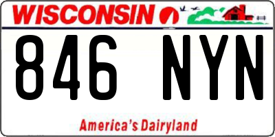 WI license plate 846NYN